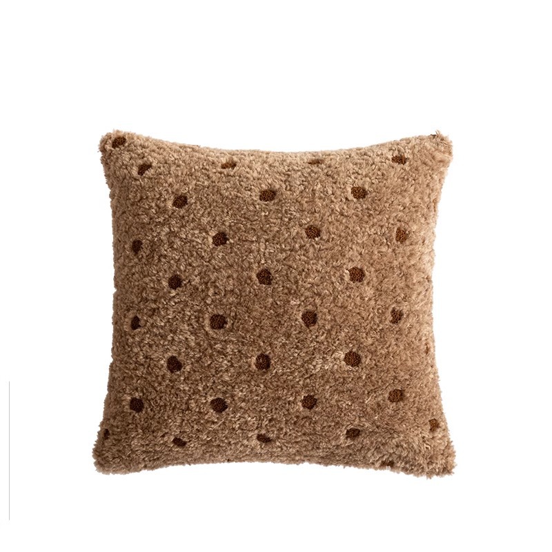 ソファクッション ふわふわドット柄クッション