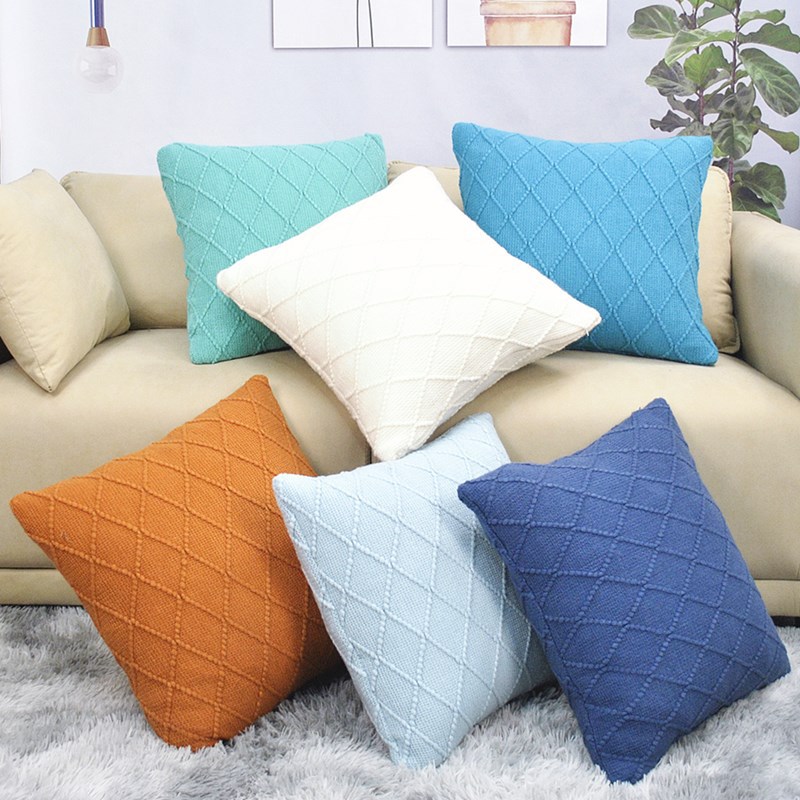 ソファクッション 菱形キルティングステッチ仕立てのソファクッション