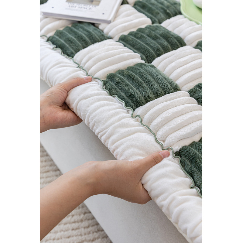 ソファクッション 市松模様ふんわり厚手ソファ座布団