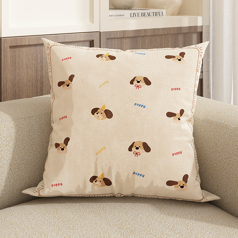 ソファクッション 眠る子犬たちの癒しクッション
