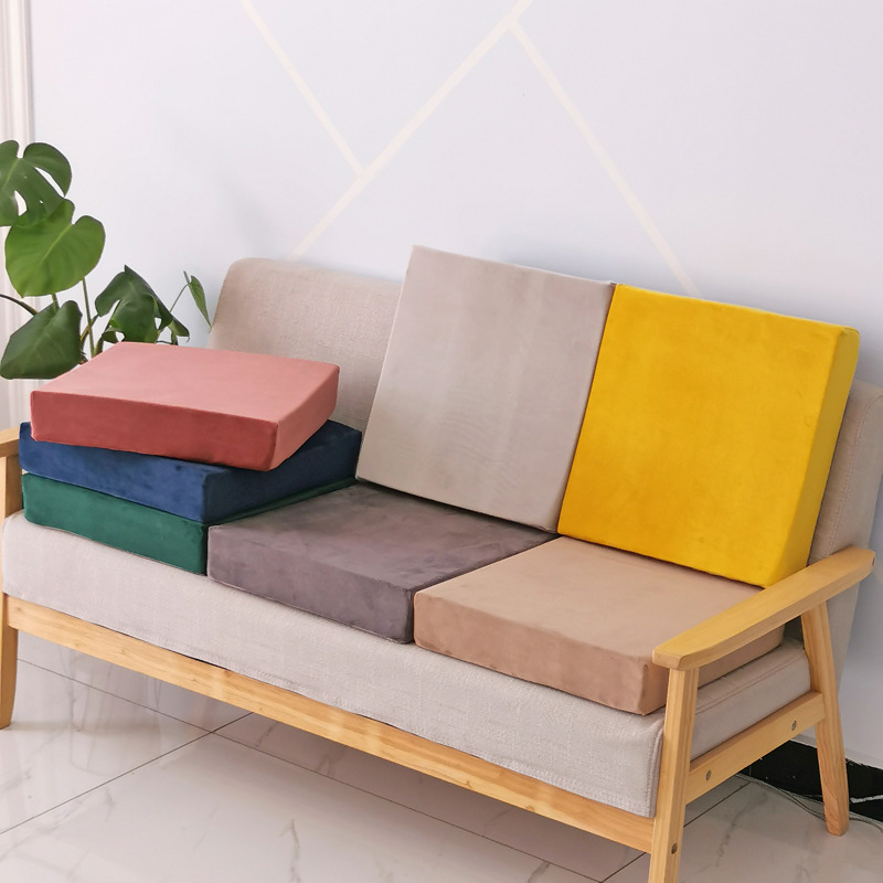 ソファクッション 厚手高反発海綿仕様防滑底付き座布団