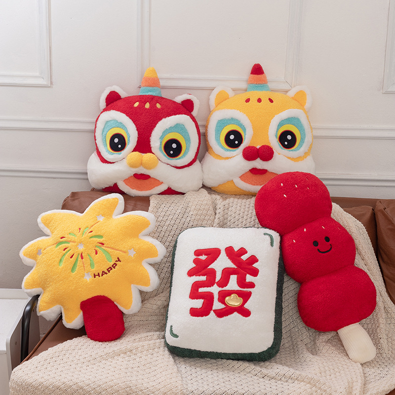 縁起物プラッシュソファクッション