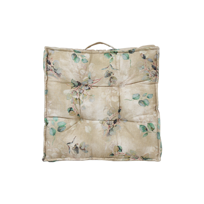 ソファクッション 竹の葉模様厚手ふかふか座布団