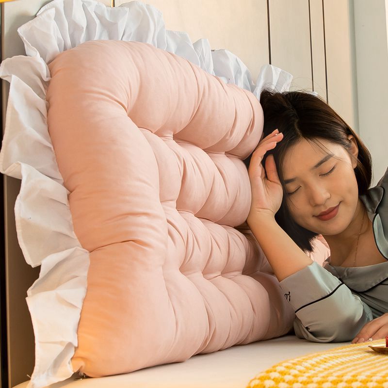 ソファクッション 立体キルティングフリル付き背もたれソファクッション