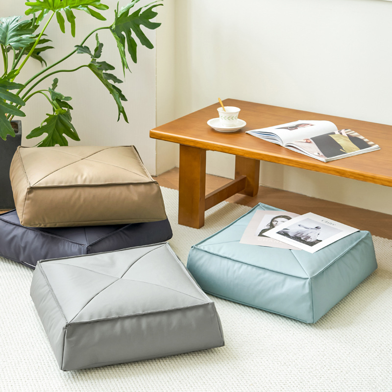 ソファクッション 高級感漂う立体縫製レザーソファクッション