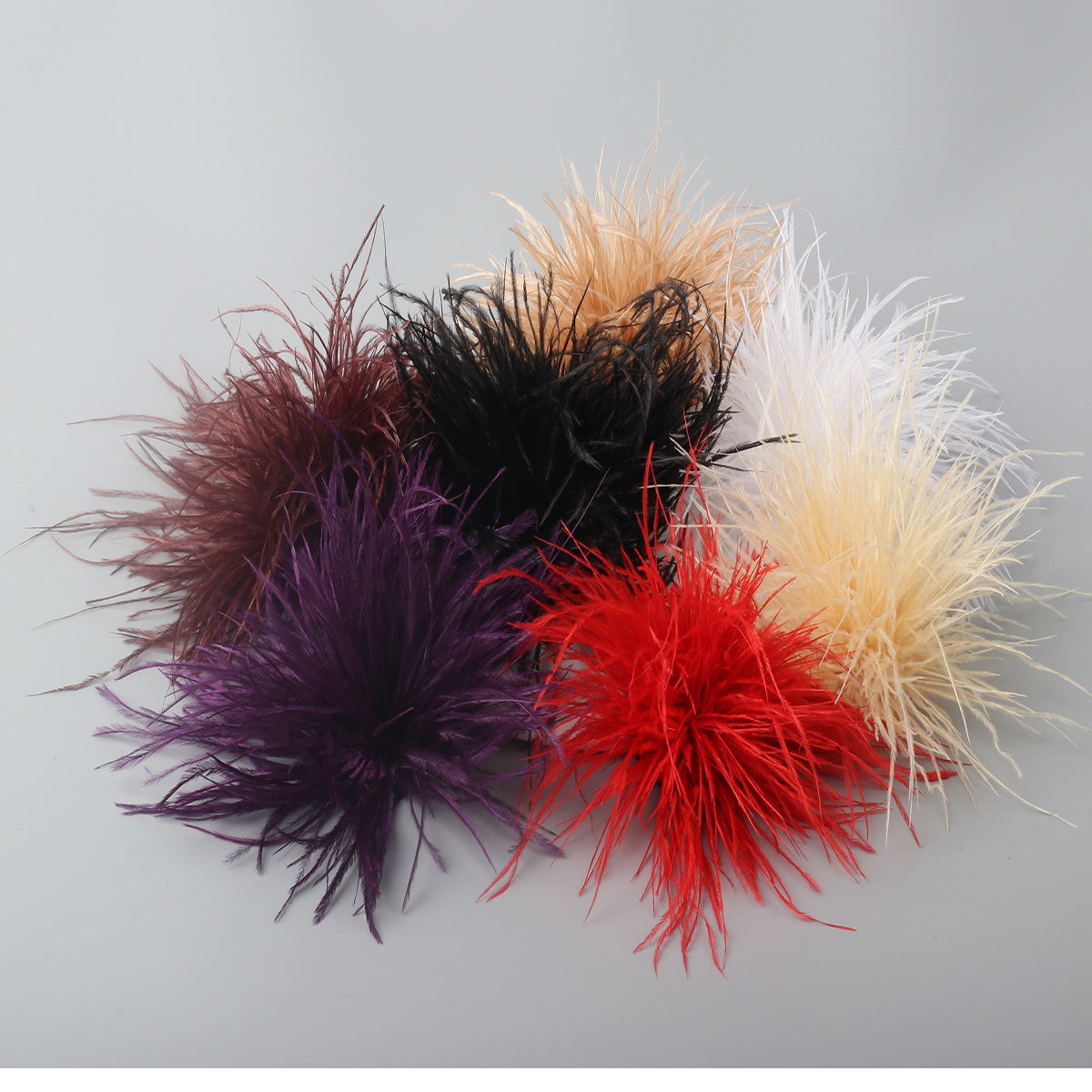 コサージュ ふんわり羽毛の上品な丸型フェザー 結婚式