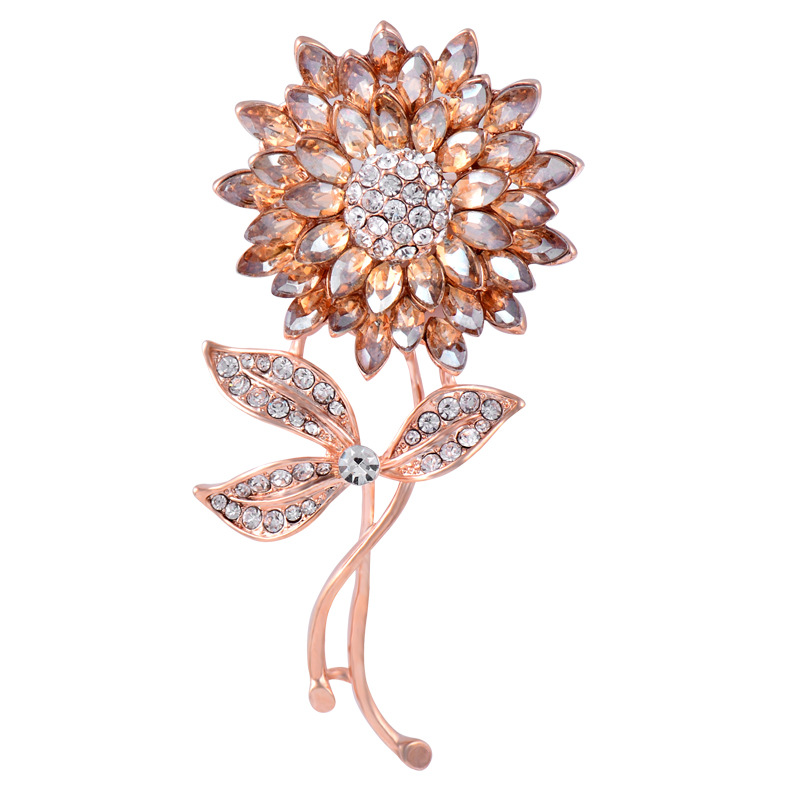 コサージュ 卒業式 華麗なる大輪花びら水晶装飾コサージュ