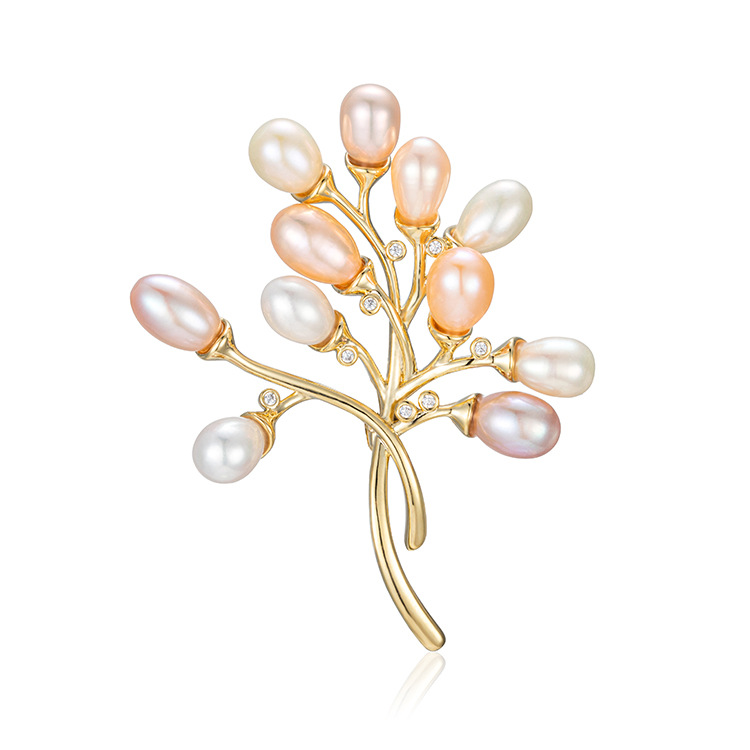 コサージュ 卒業式 真珠の木立コサージュ胸飾り