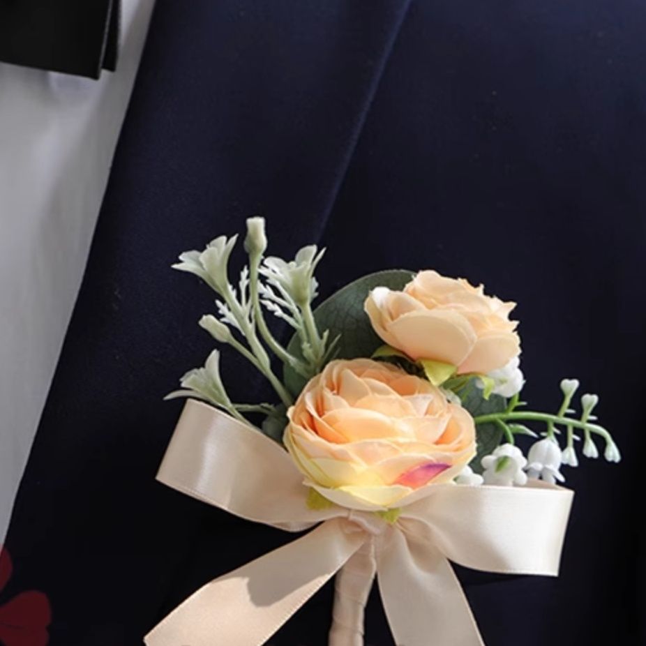 コサージュ 優雅な花園の胸元飾り