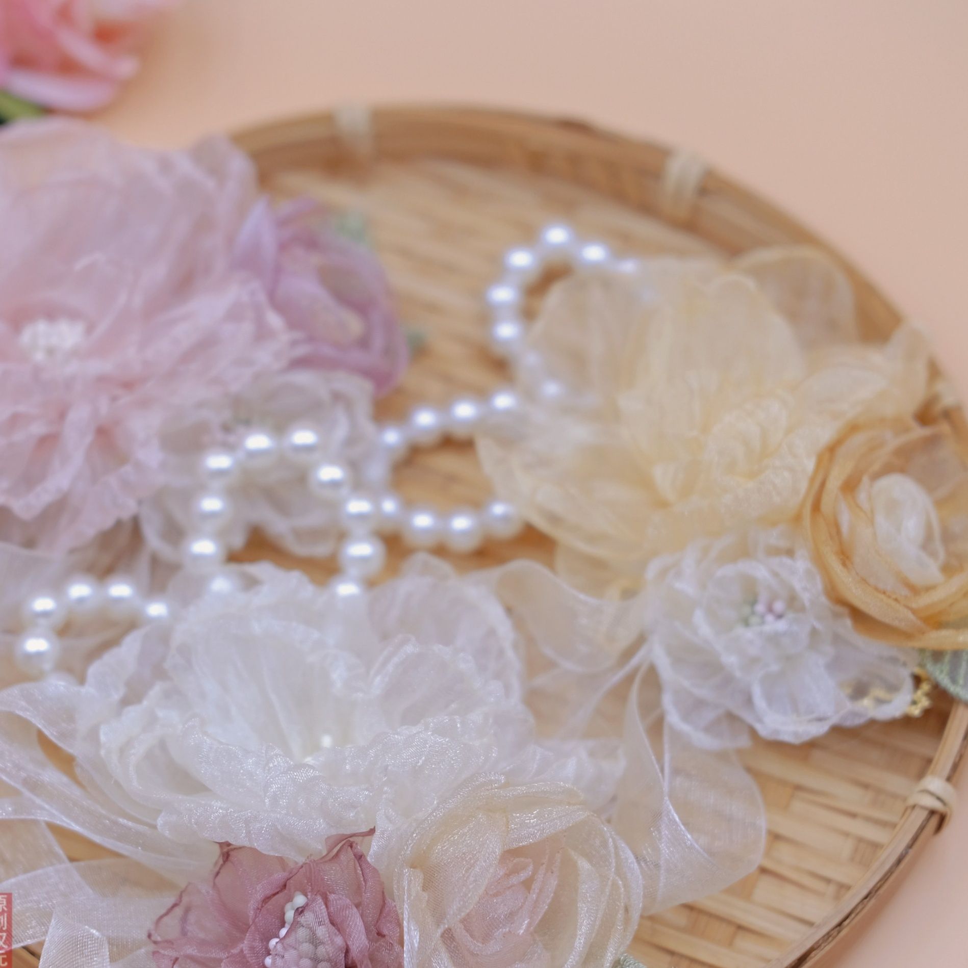コサージュ 真珠リングの花束コサージュ