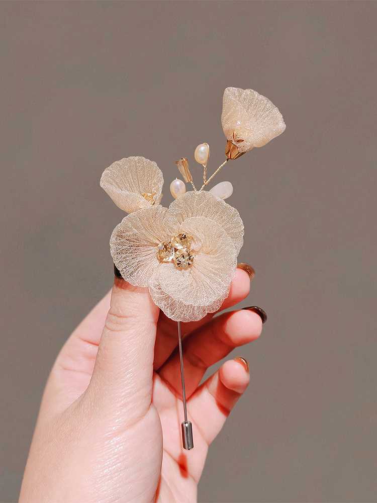 コサージュ 入園式 輝く花びら シフォンコサージュ