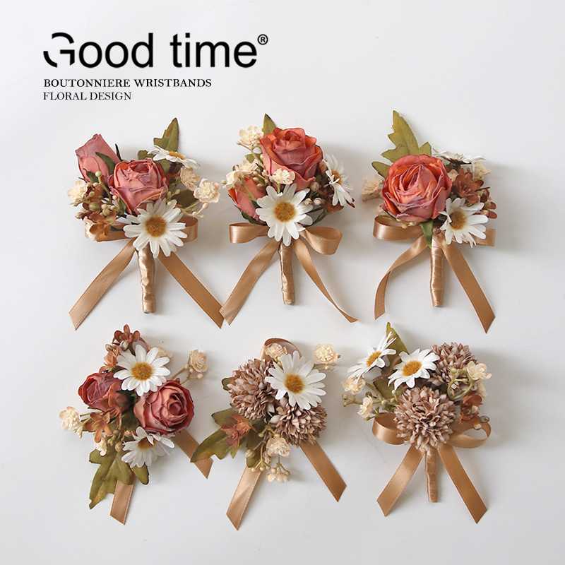 コサージュ 花束とリストレット 晴れの日セット