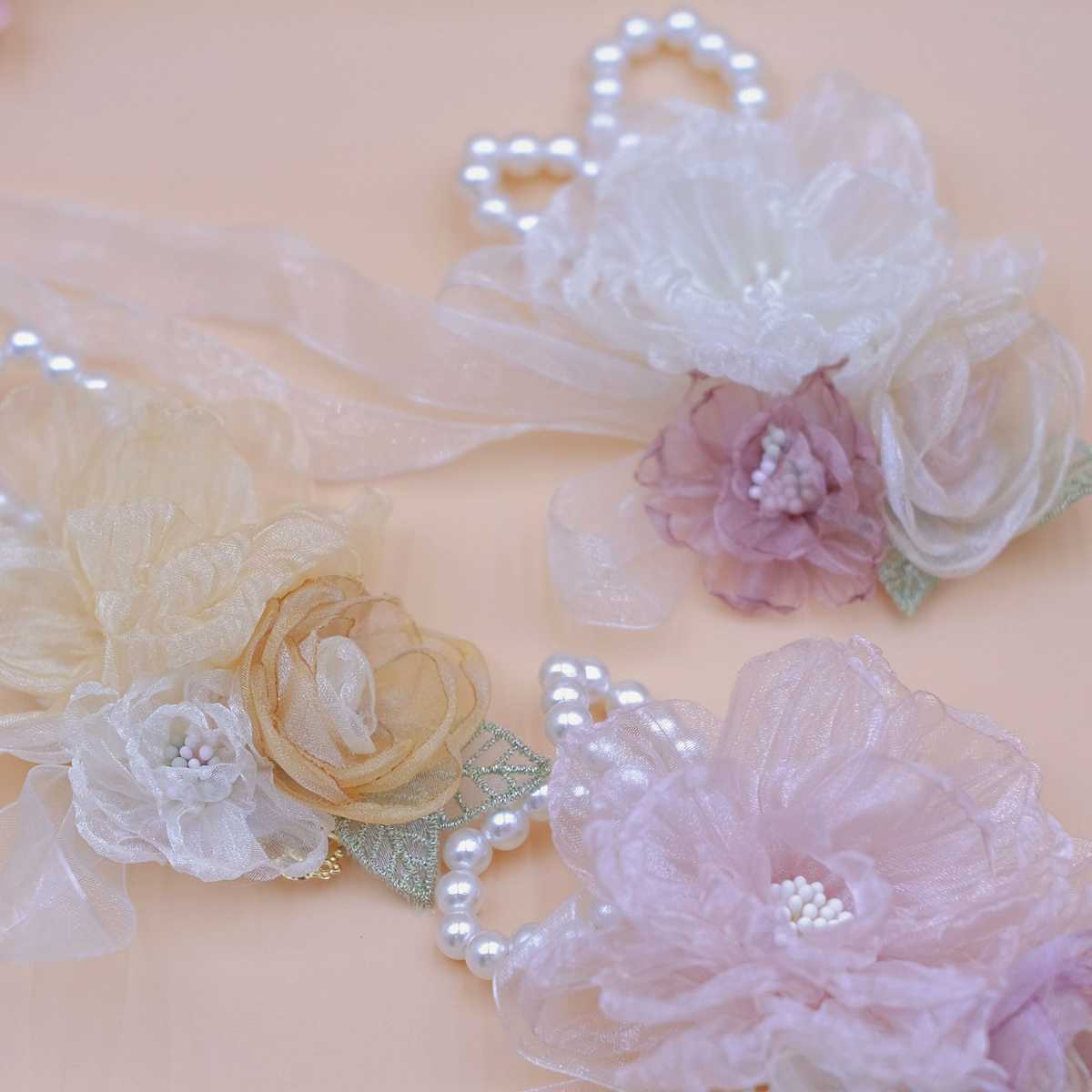 コサージュ 真珠リングの花束コサージュ