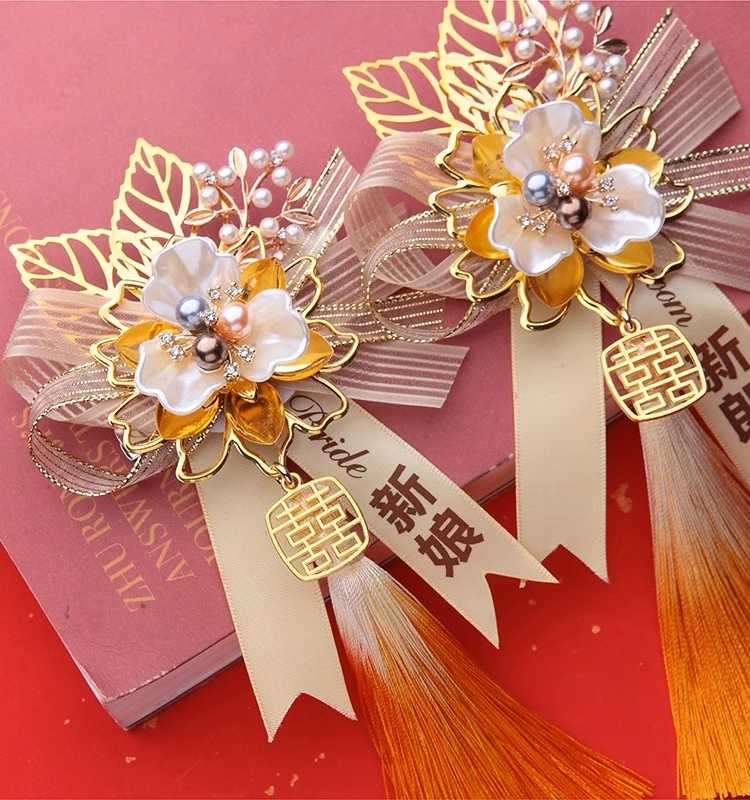 コサージュ 花重ね 祝福の輝き