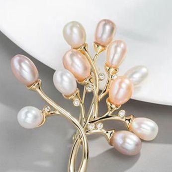 コサージュ 卒業式 真珠の木立コサージュ胸飾り