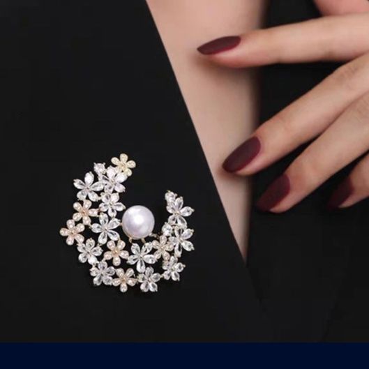 コサージュ 卒業式 桜花舞い踊る真珠の花束コサージュ
