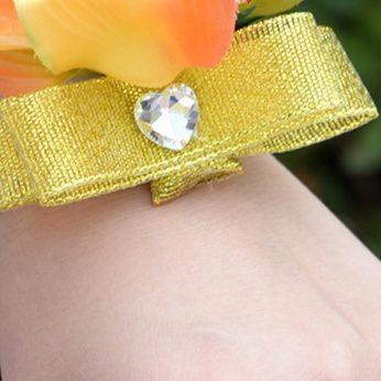 コサージュ 結婚式華やか蘭の手首装着型リストコサージュ
