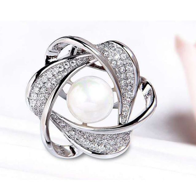 コサージュ 入園式華やか輝石パール多機能留め具ブローチ