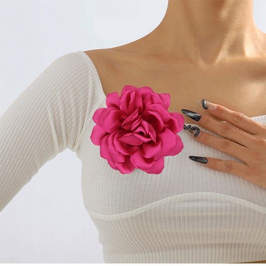 コサージュ 結婚式　立体薔薇モチーフ華やか