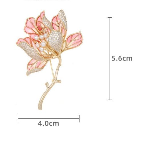 コサージュ 華やかな花びらと真珠の上品コサージュ