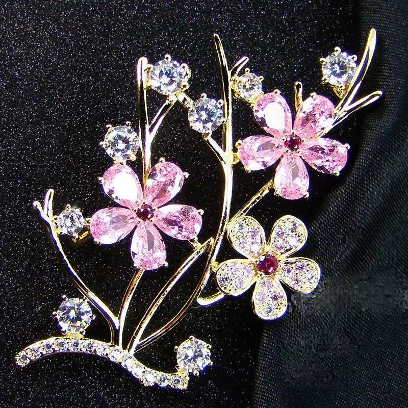 コサージュ 煌めく桜花束ビジュー装飾卒業式コサージュ