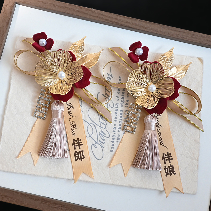 コサージュ 祝福の花リボン 幸せのしるし