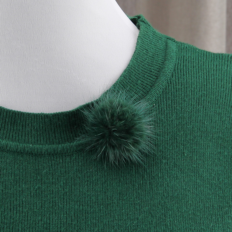 コサージュ ふんわりファー丸型コサージュ 結婚式