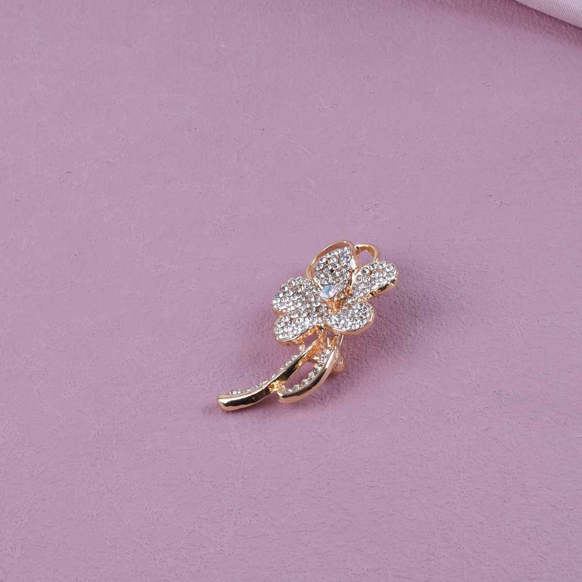 コサージュ 卒業式 四つ葉のクローバー輝石装飾胸花