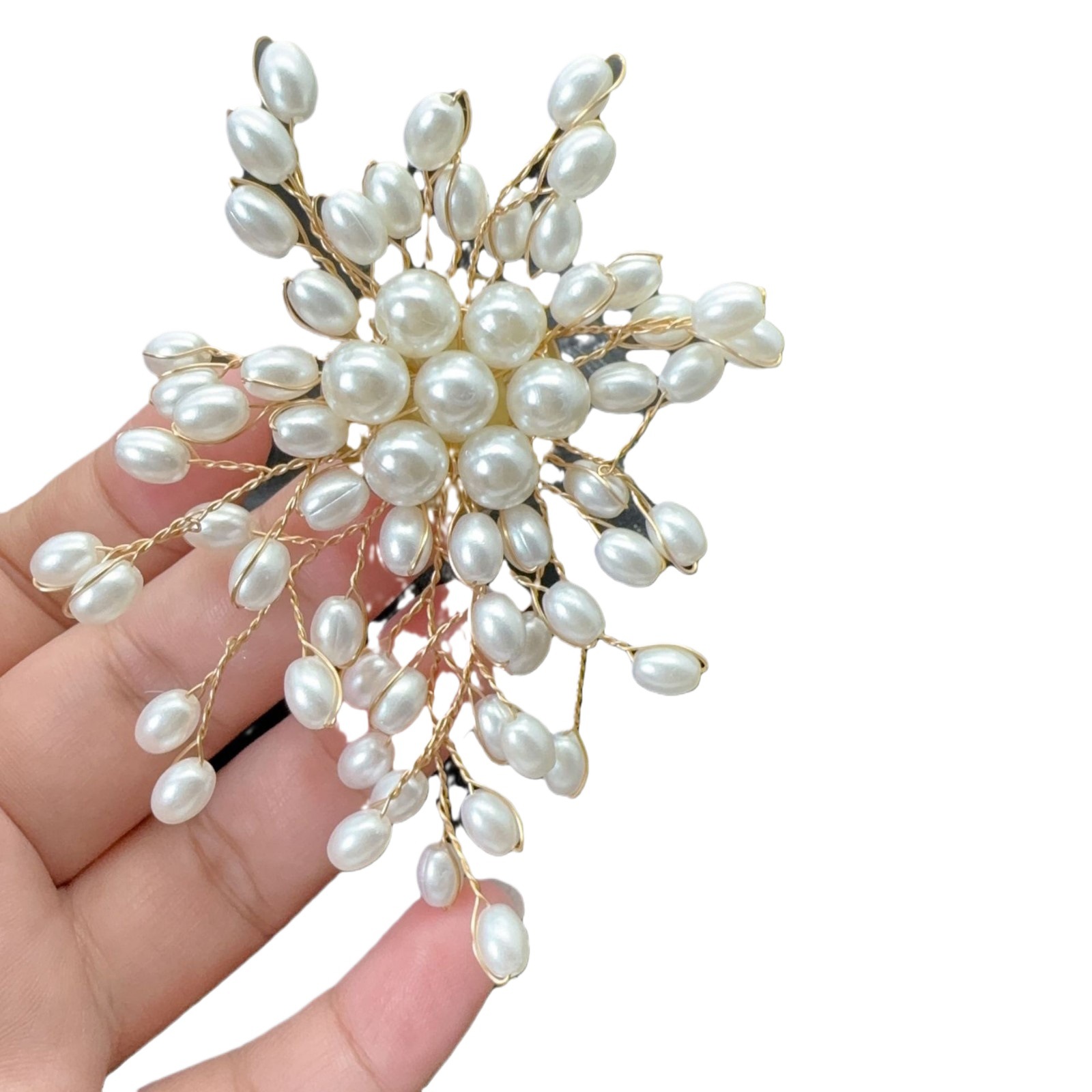  華やか花火パール付き垂れ下がりコサージュ