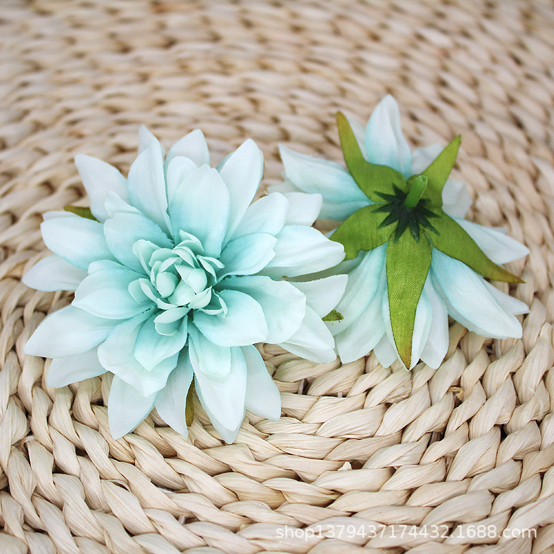 コサージュ 華やかダリア風二輪花飾り結婚式用コサージュ