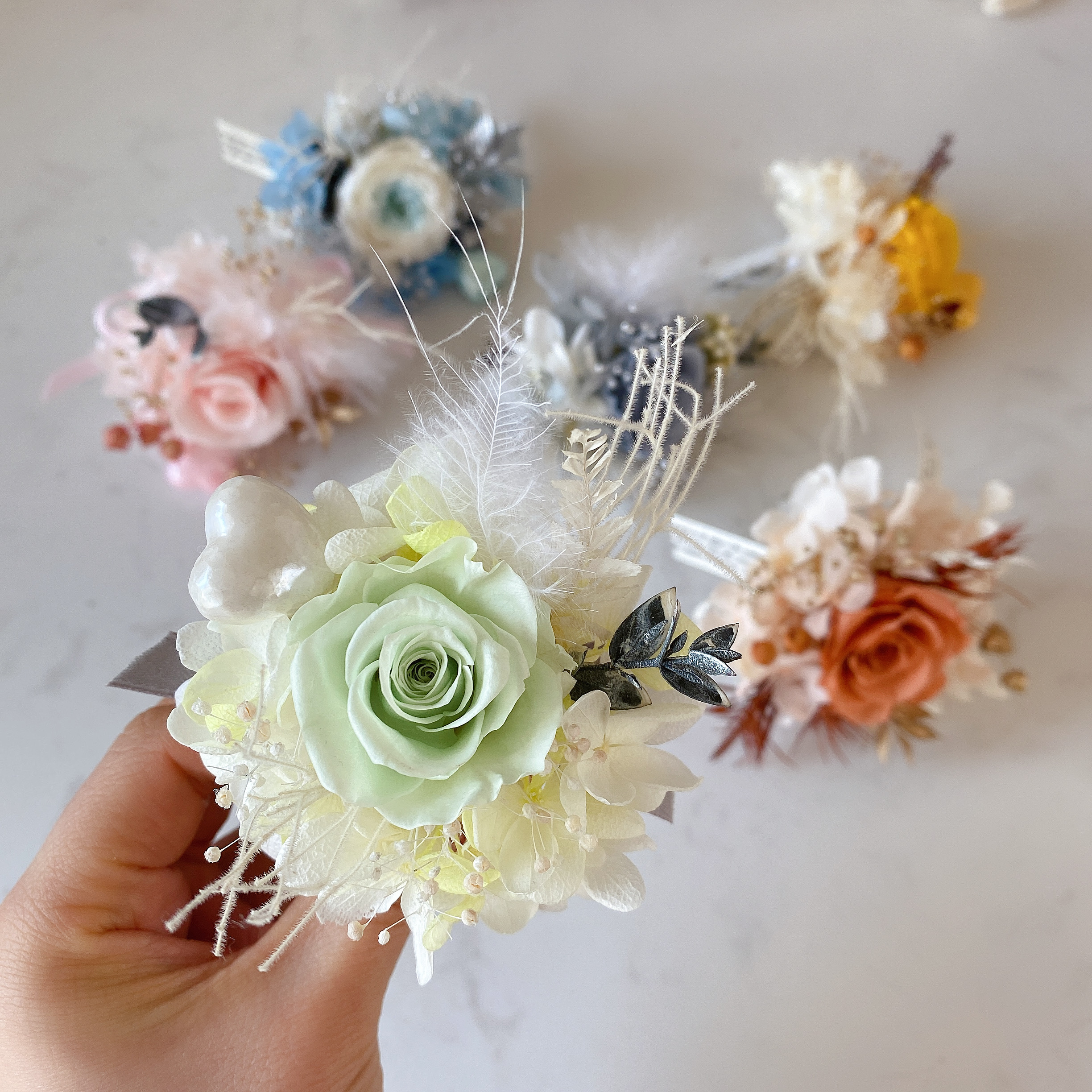 コサージュ 瞬きの花束 ミニコサージュ