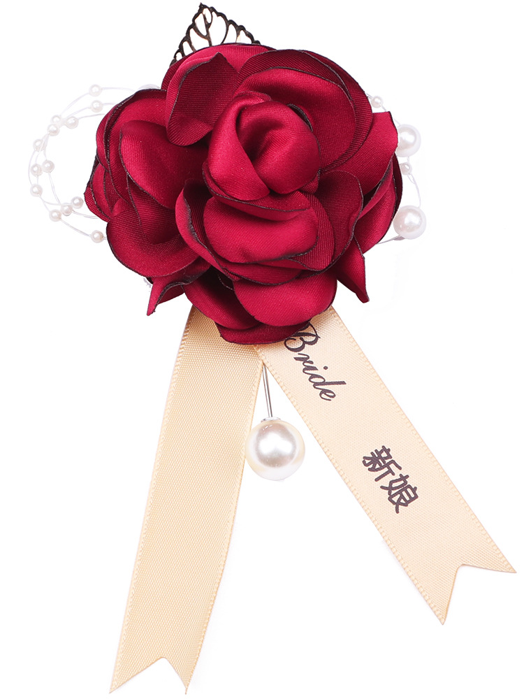 コサージュ 花嫁と花婿のペアローズコサージュ
