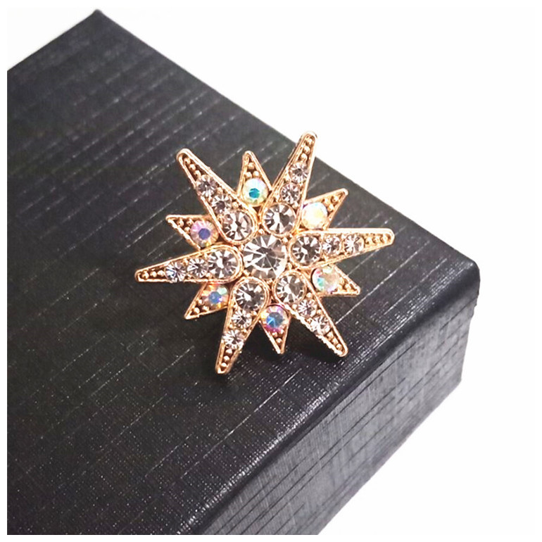 コサージュ 輝く星形水晶装飾コサージュ