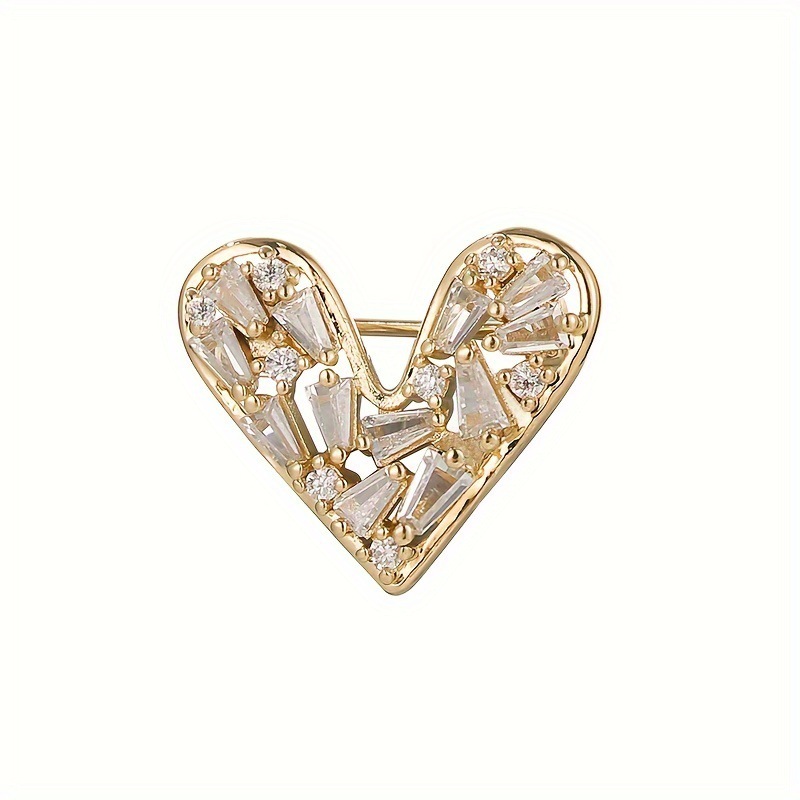 コサージュ 結婚式 輝く愛のハート型結晶装飾胸元飾り