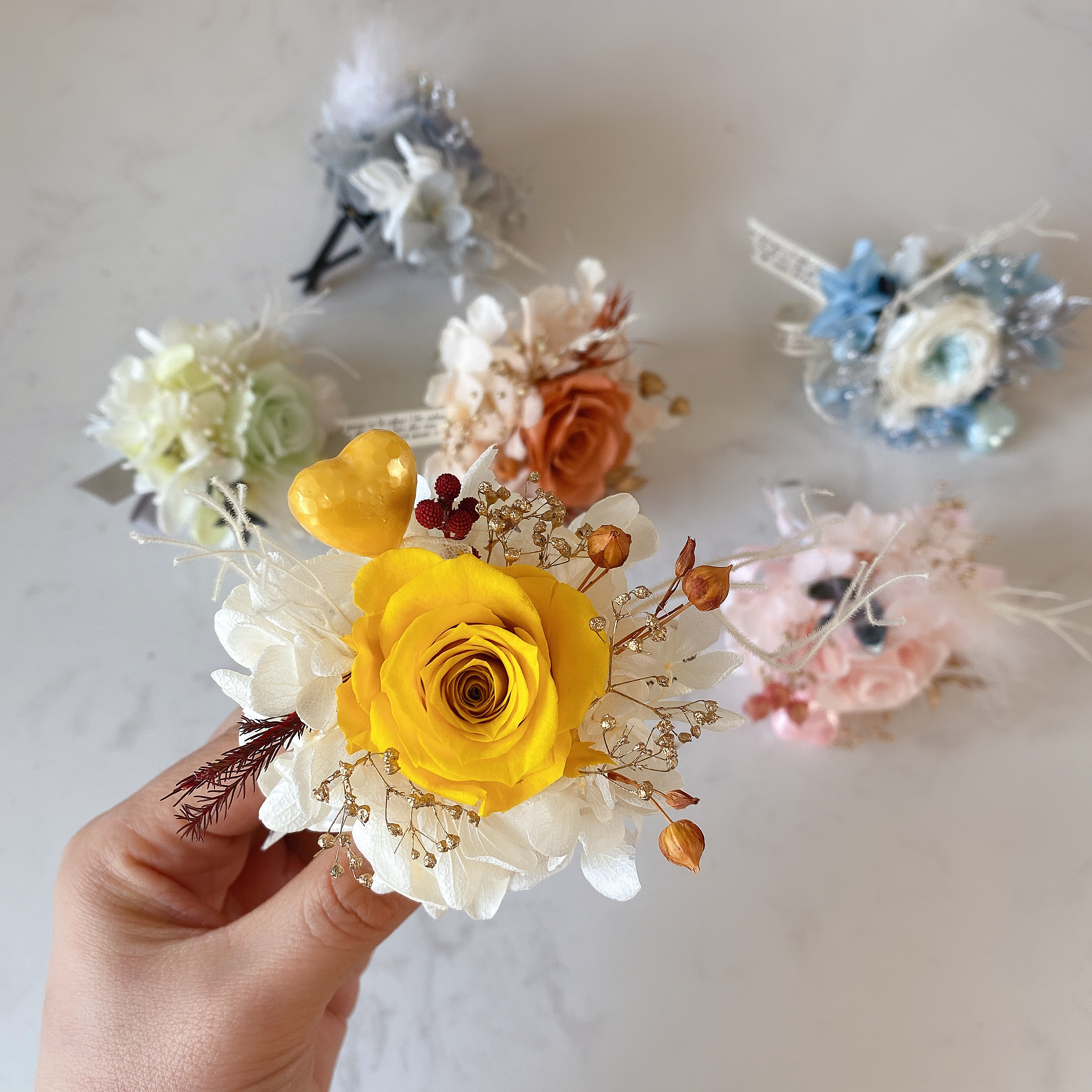 コサージュ 瞬きの花束 ミニコサージュ