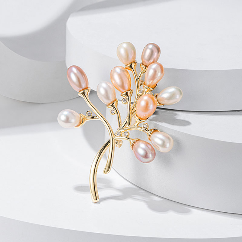 コサージュ 卒業式 真珠の木立コサージュ胸飾り