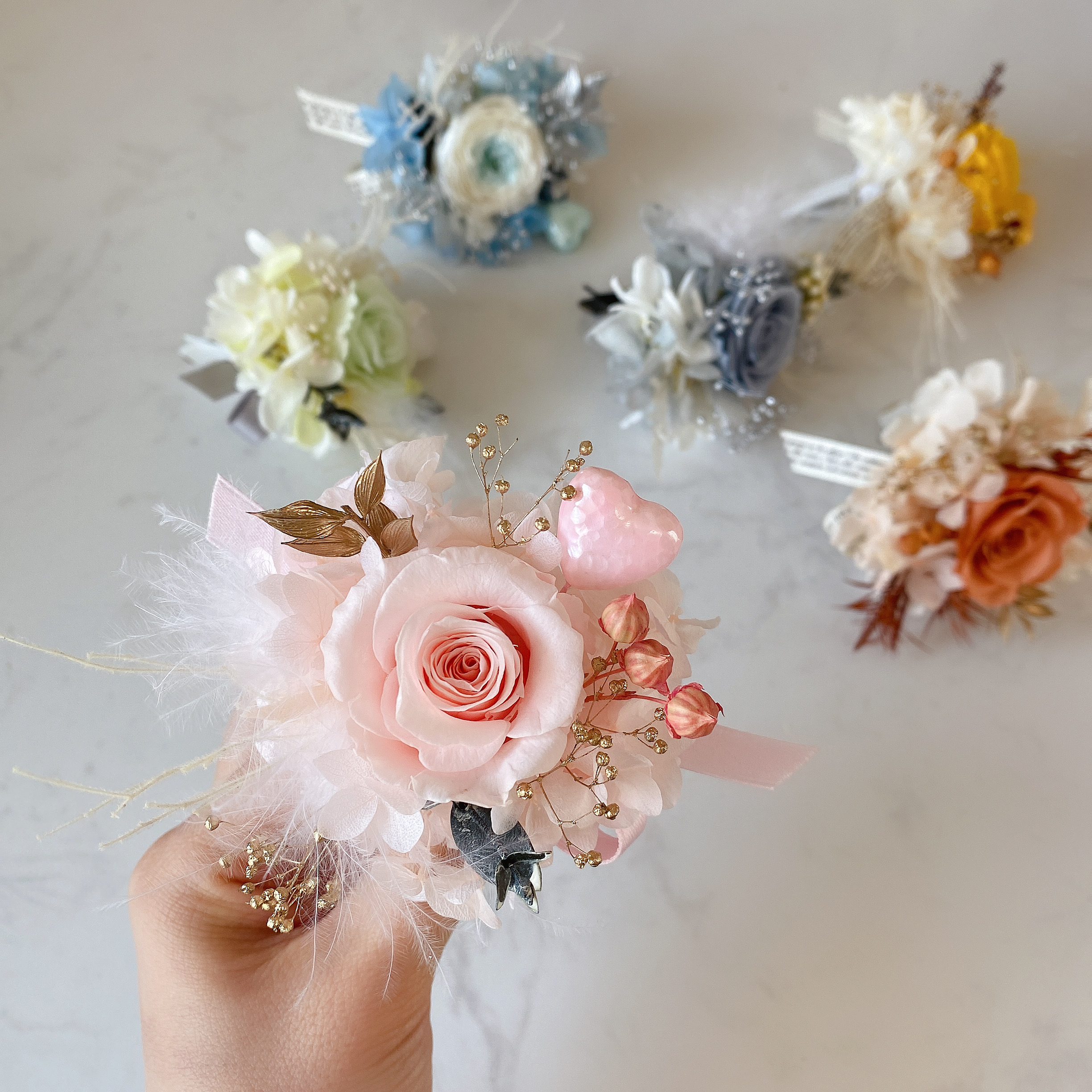 コサージュ 瞬きの花束 ミニコサージュ
