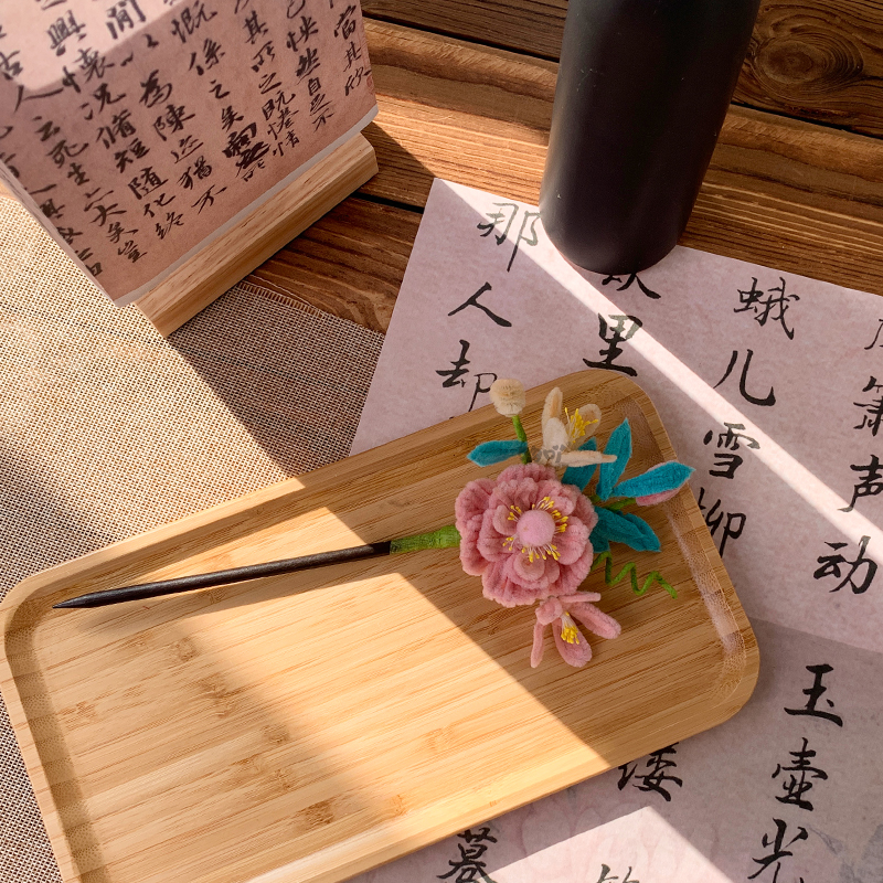 コサージュ 花扇流れ珠飾り 和風コサージュ