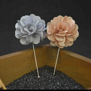 コサージュ結婚式 華やかな立体花モチーフのピンブローチ三色セット