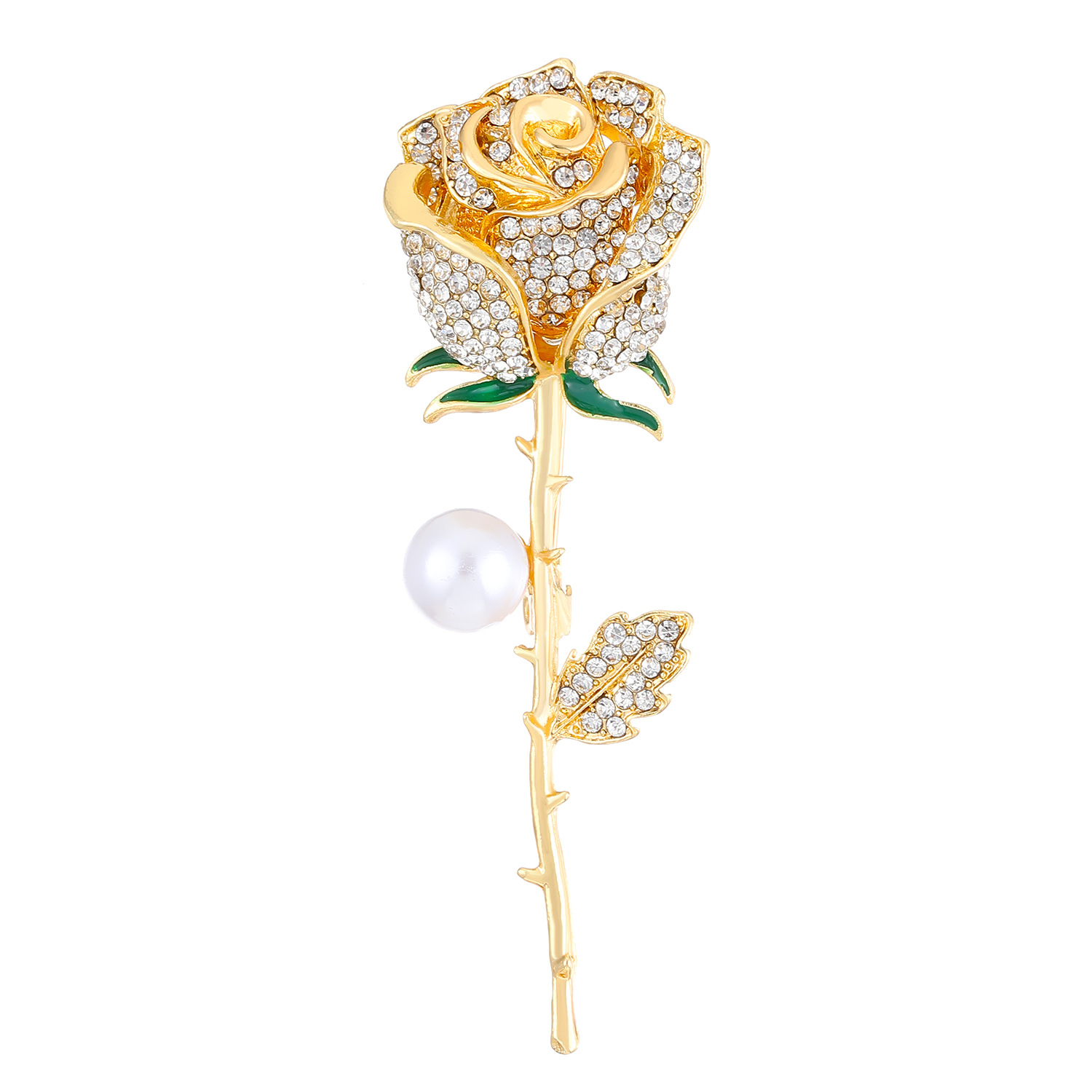 コサージュ 煌めきの薔薇 パールコサージュ