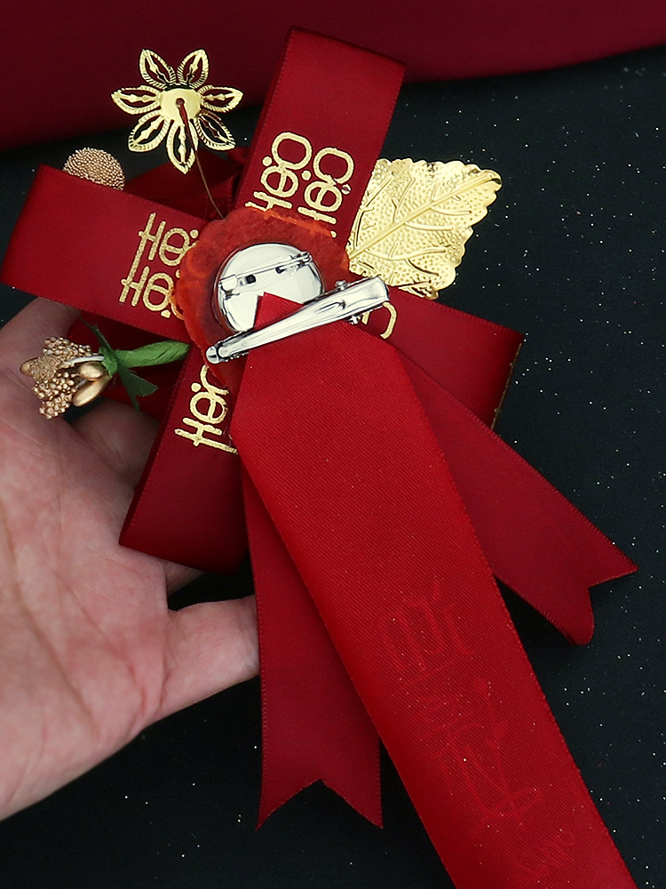 コサージュ 祝福の花結び 新郎新婦コサージュ