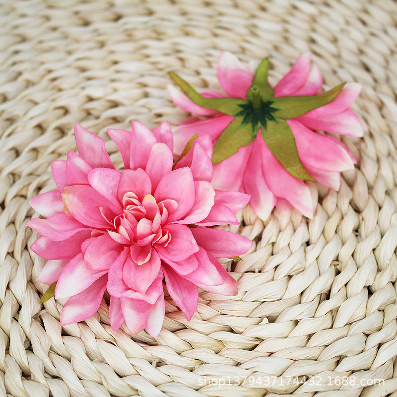 コサージュ 華やかダリア風二輪花飾り結婚式用コサージュ