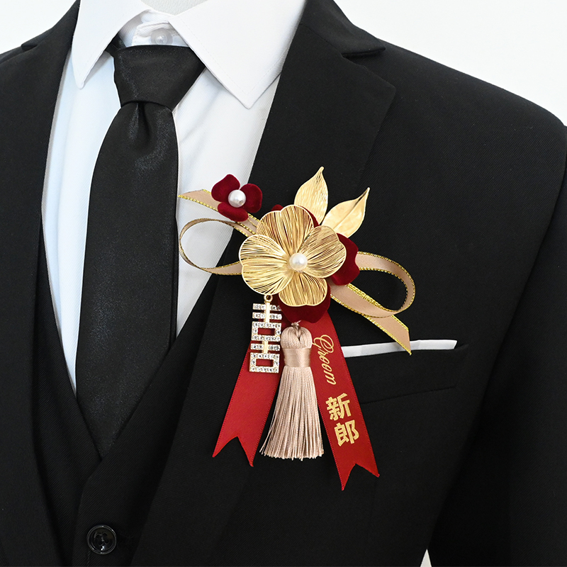 コサージュ 祝福の花リボン 幸せのしるし