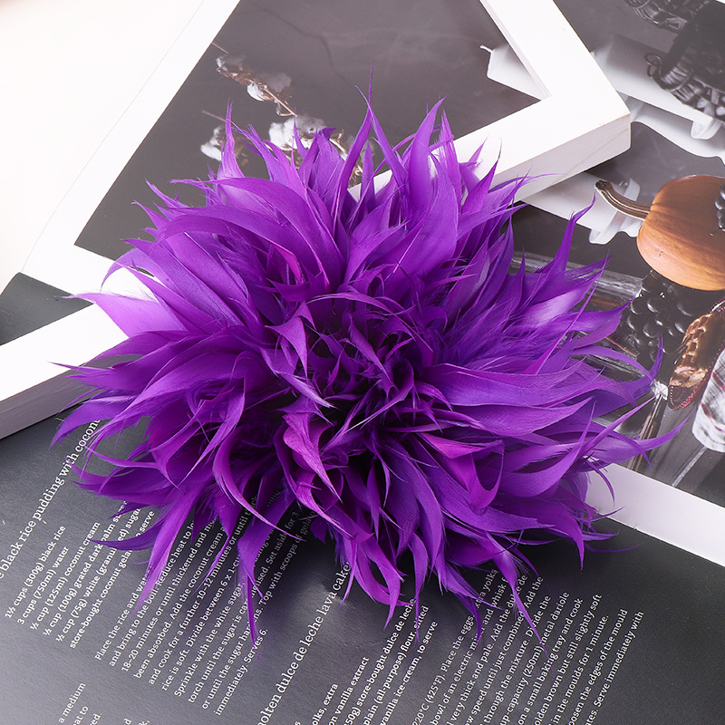 コサージュ 羽根とリボンが華やぐ立体フラワーコサージュ