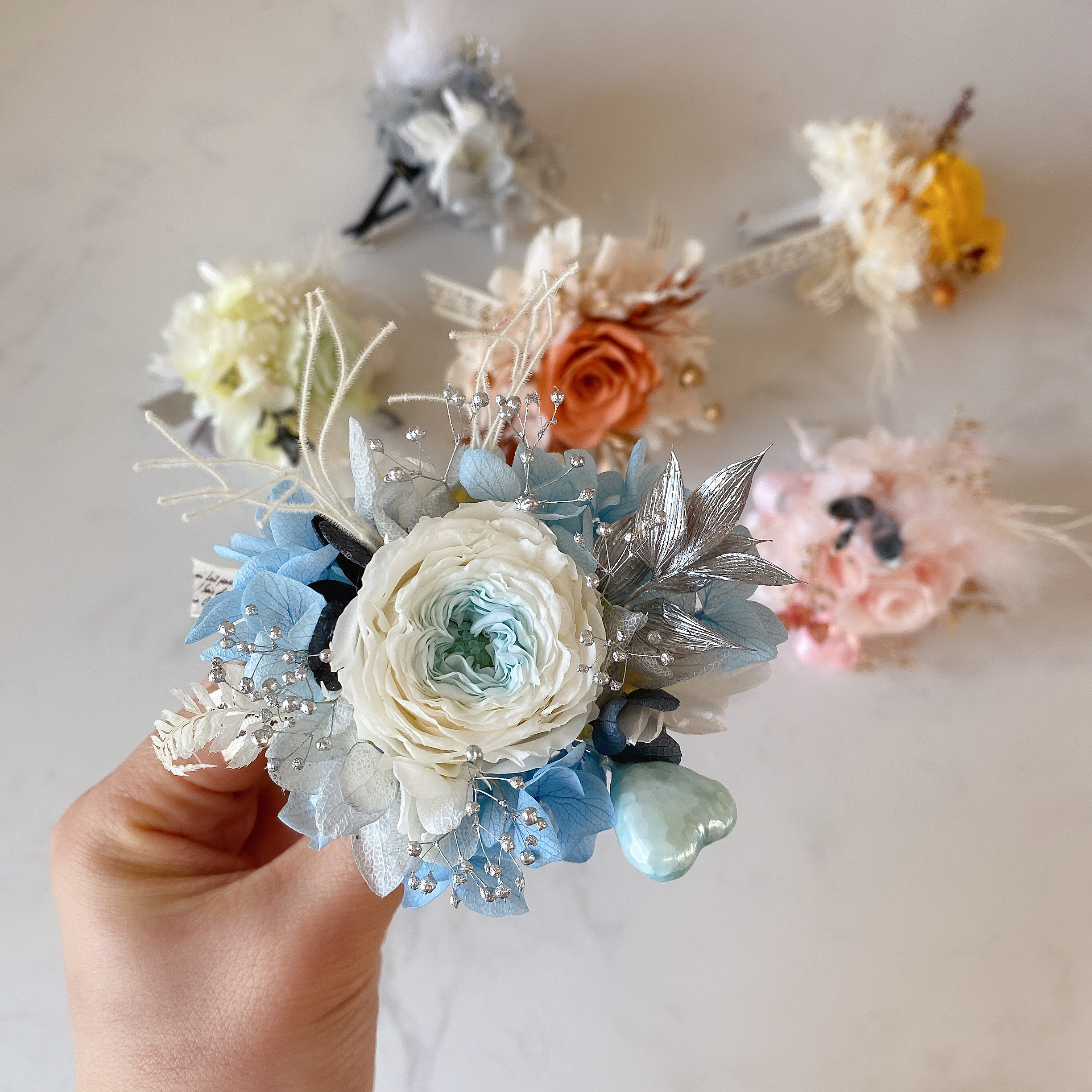 コサージュ 瞬きの花束 ミニコサージュ