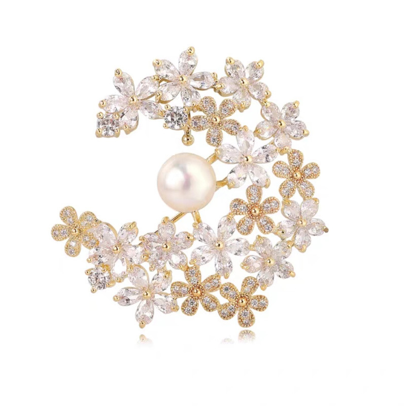 コサージュ 卒業式 桜花舞い踊る真珠の花束コサージュ