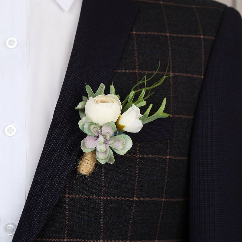 コサージュ ナチュラルフラワー麻紐巻き入学式