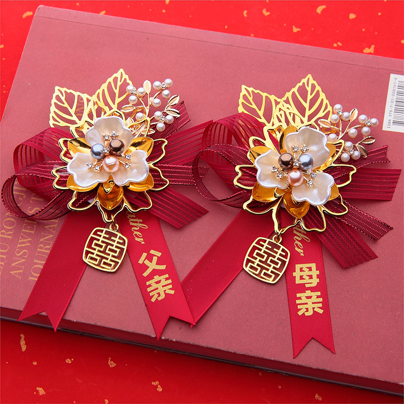 コサージュ 花重ね 祝福の輝き