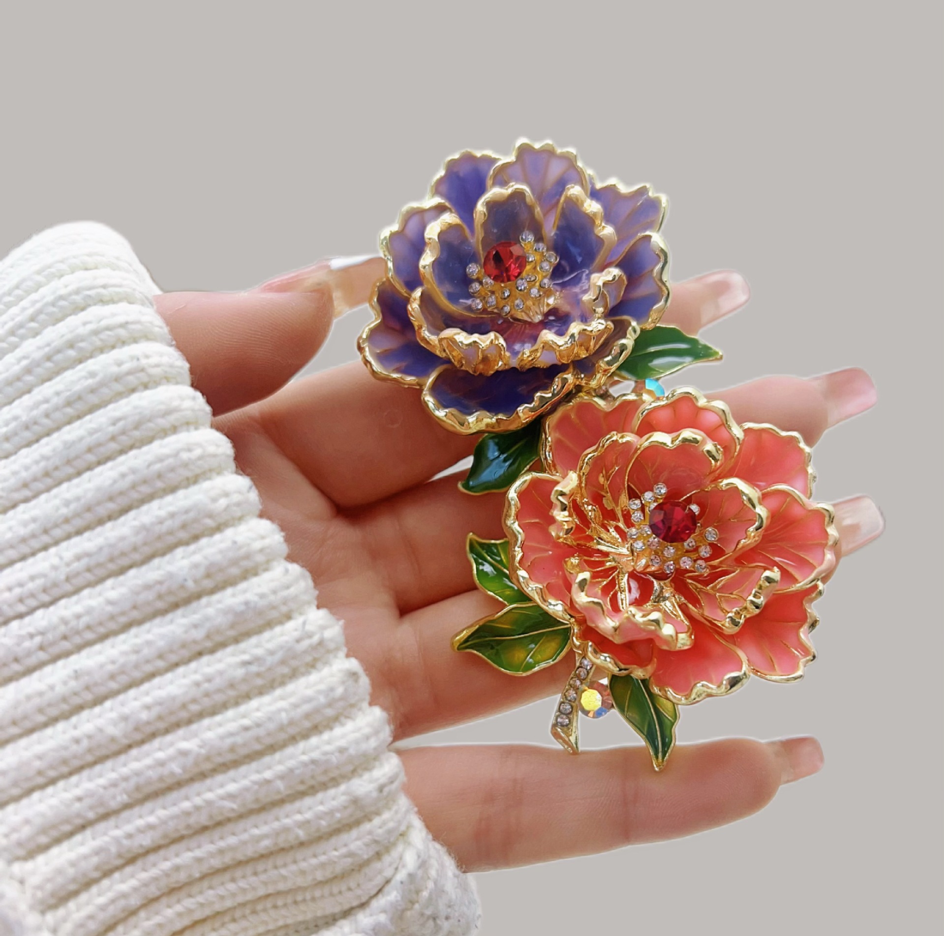 コサージュ 華麗な宝石花コサージュ