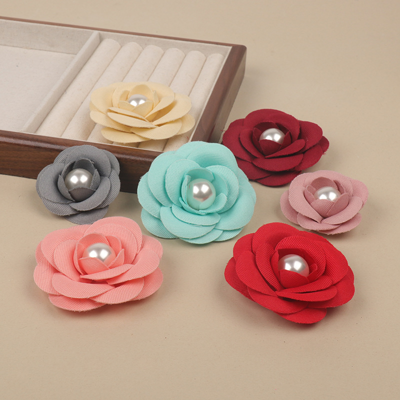 コサージュ パール付き立体薔薇モチーフコサージュ　入学式